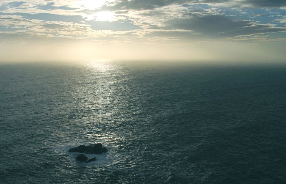 Beach coast dawn photo