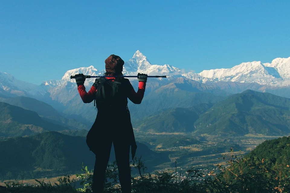 Landscape mountain mountain climbing