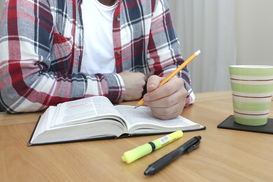 Book desk education photo