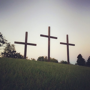 Cemetery christian cross photo