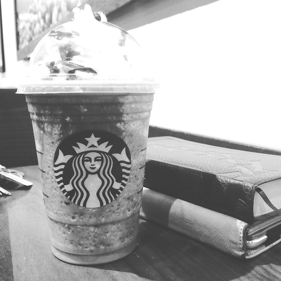 Beverage black and white book