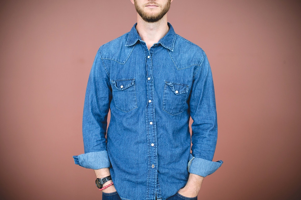 Blue fashion man