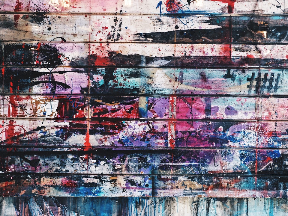 Art colorful dirty