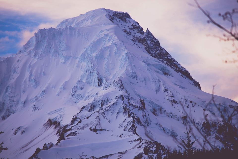 Cold glacier high photo