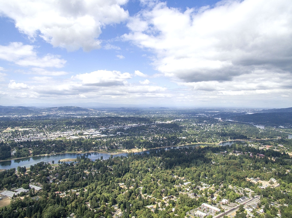 Aerial architecture city