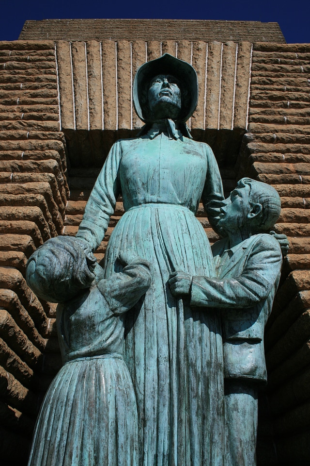 Woman children boy