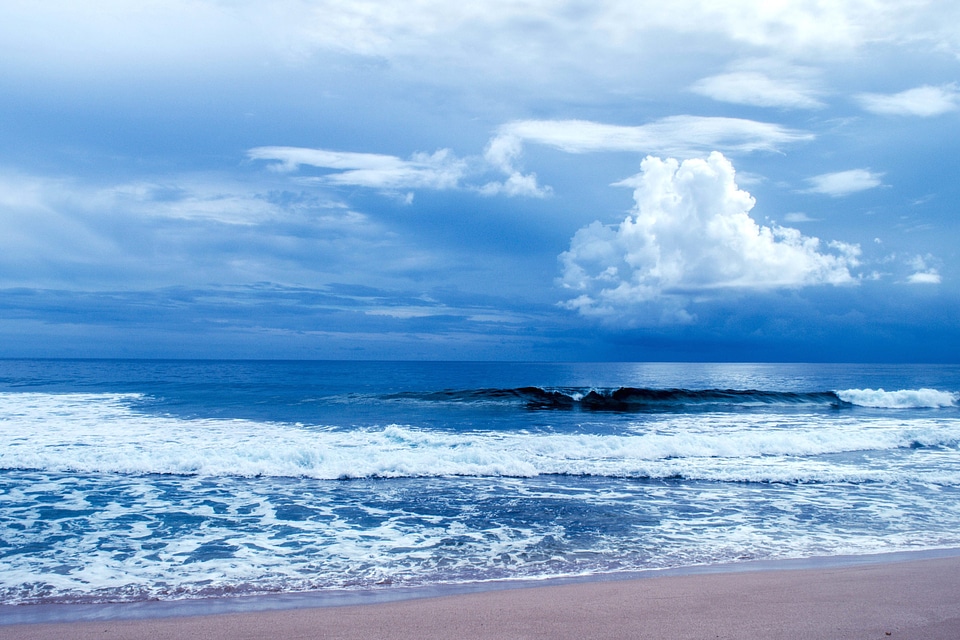 Beach cloud coast photo