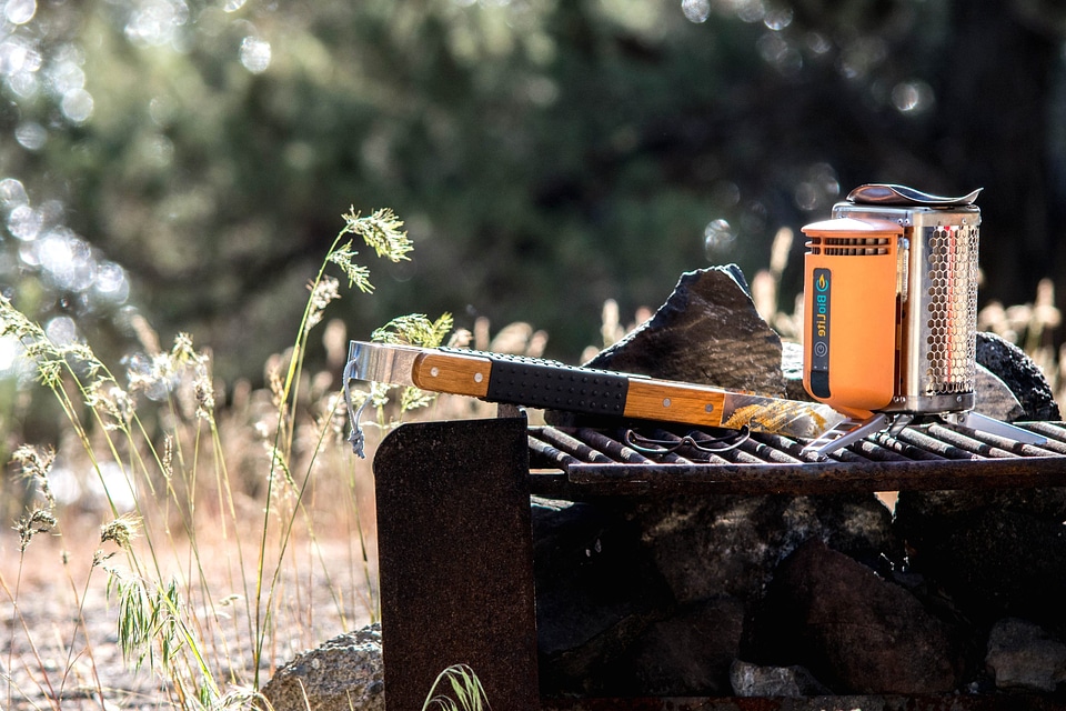 Barbecue flame landscape