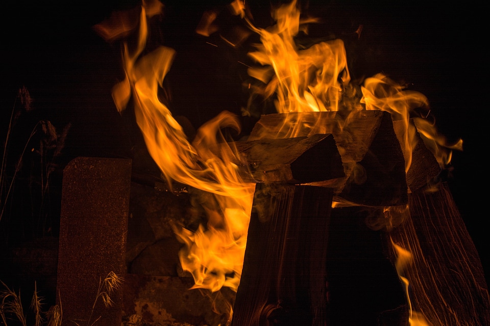 Bonfire campfire dark