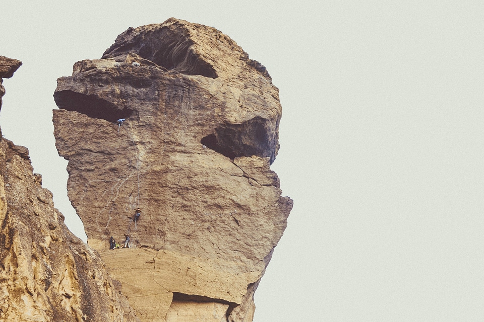 Extreme mountain climbing nature