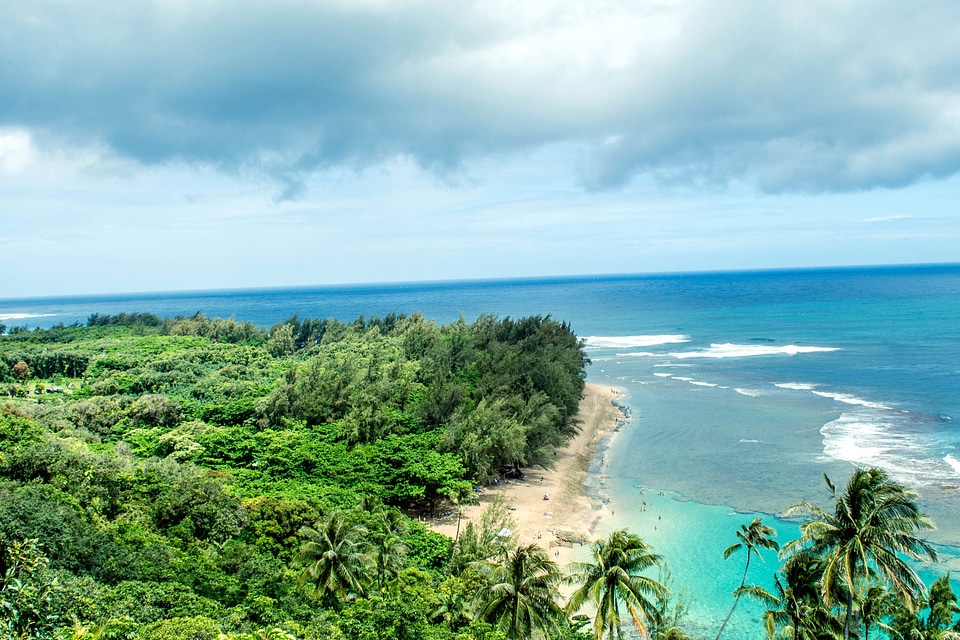 Beach beautiful photo cloud