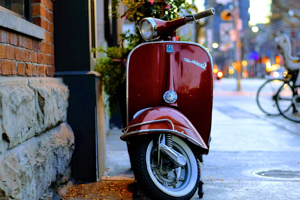 Architecture house motorcycle