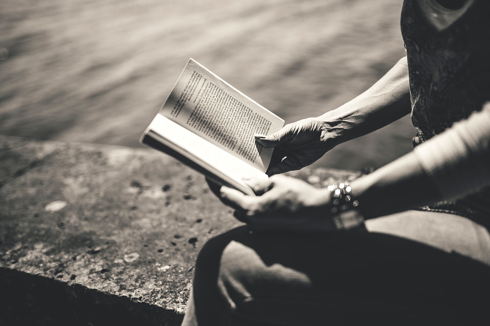 Beautiful black and white book photo