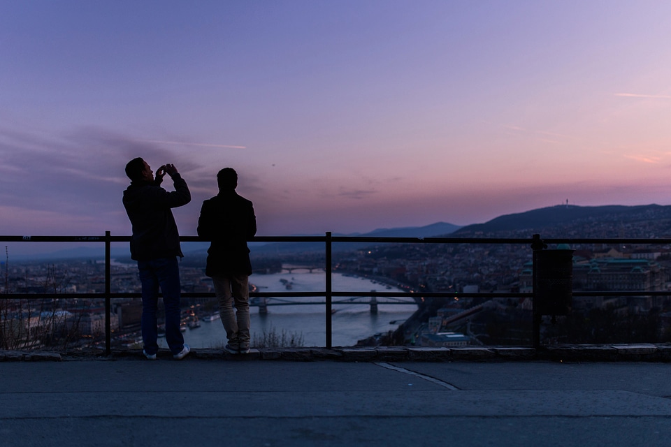 Dusk evening landscape