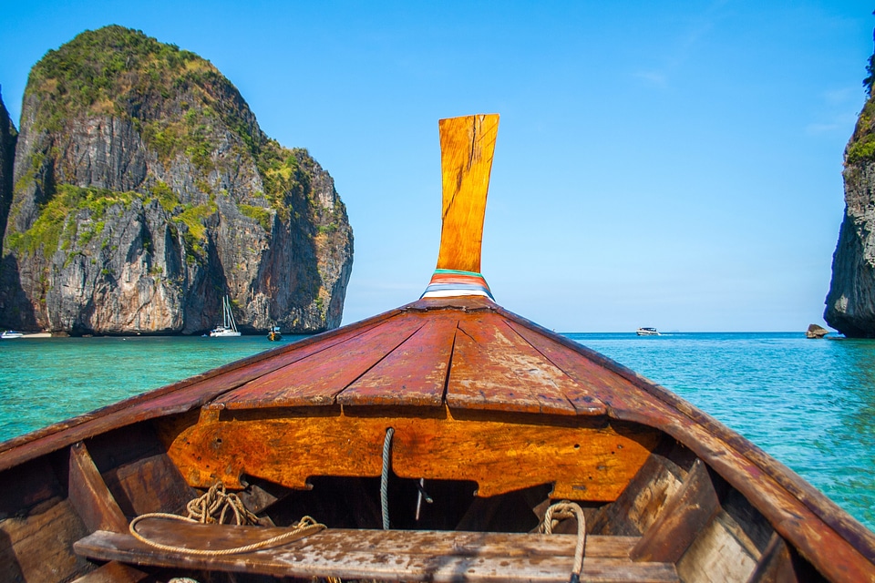 Boat coast holiday