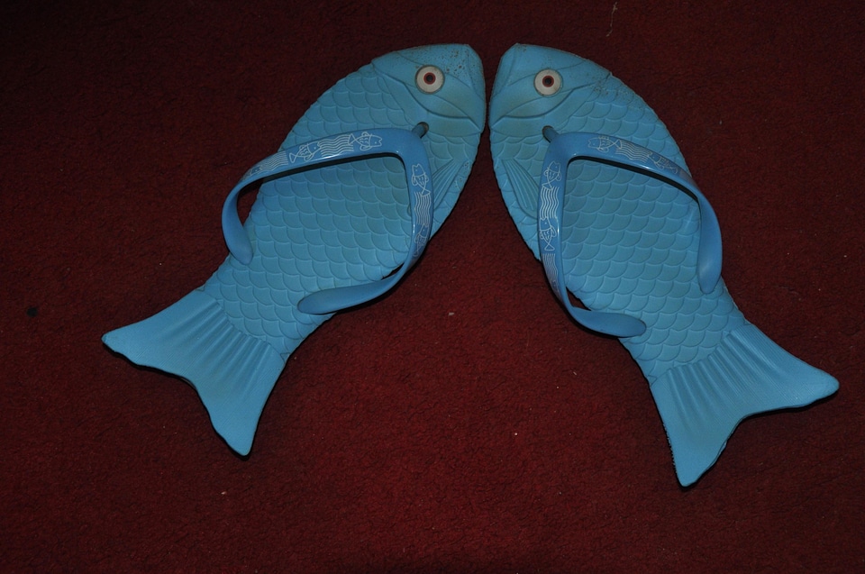 Blue decorative distorted shape