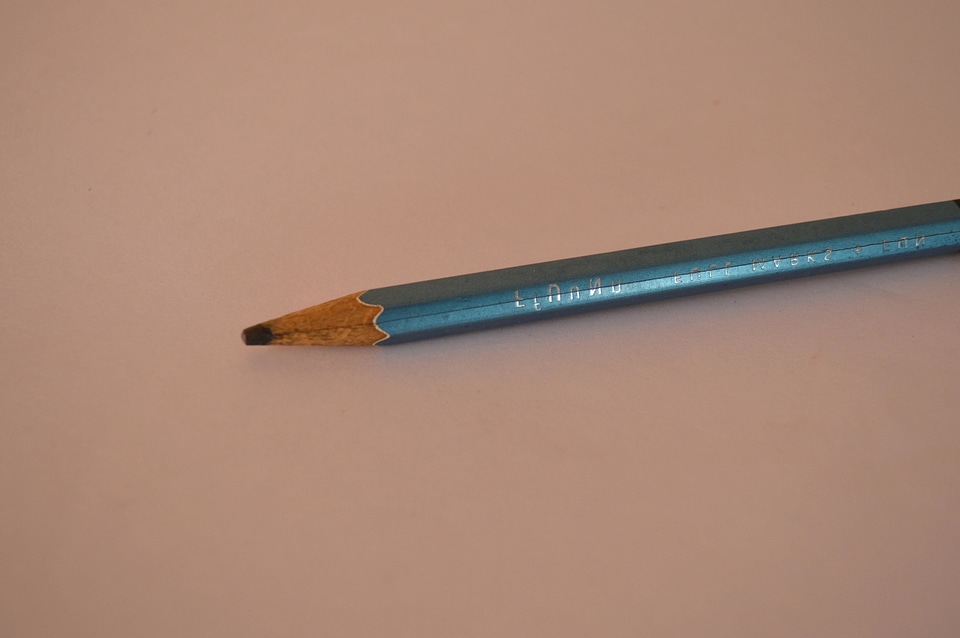 Blue detail lead pencil