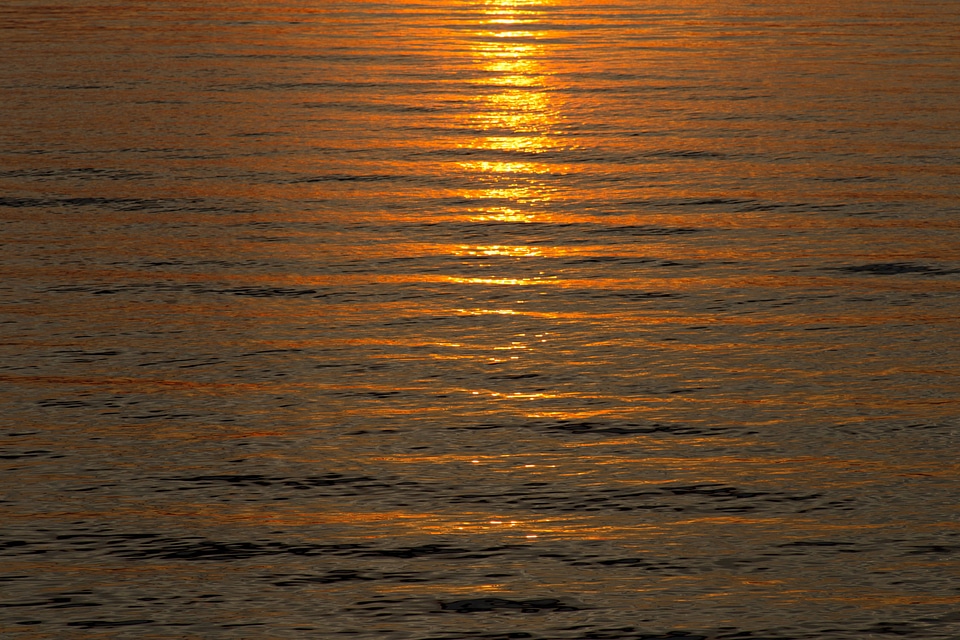 Coast dusk evening