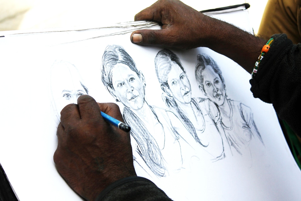 Art artist black and white