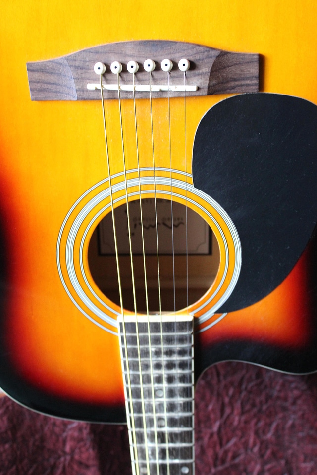 Acoustic colorful guitar