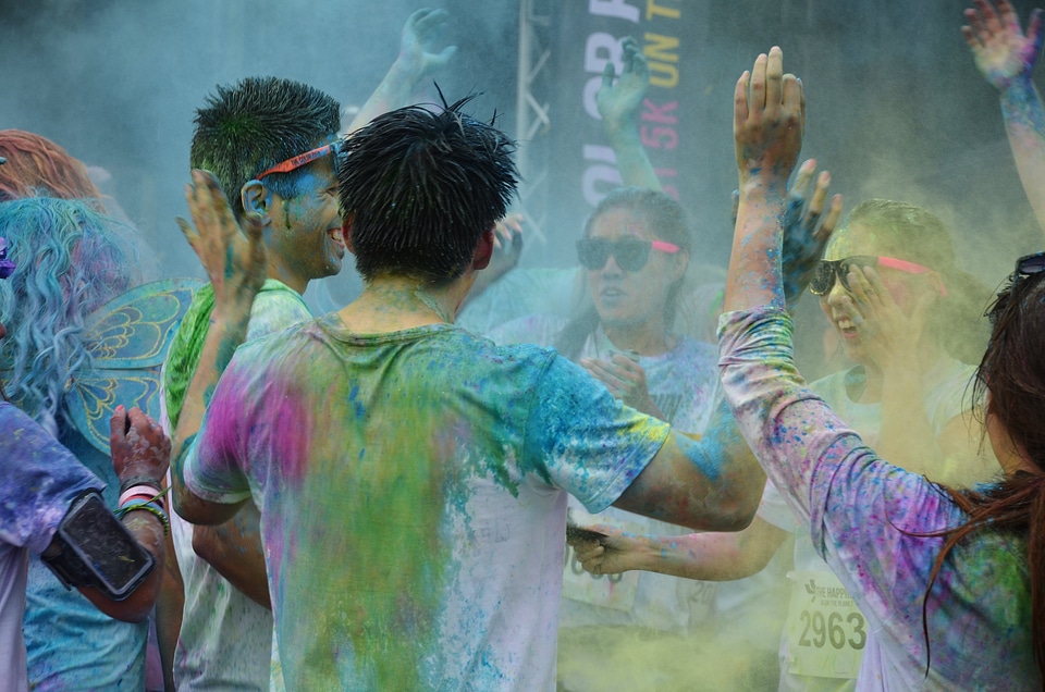 Color run festivals celebration happy