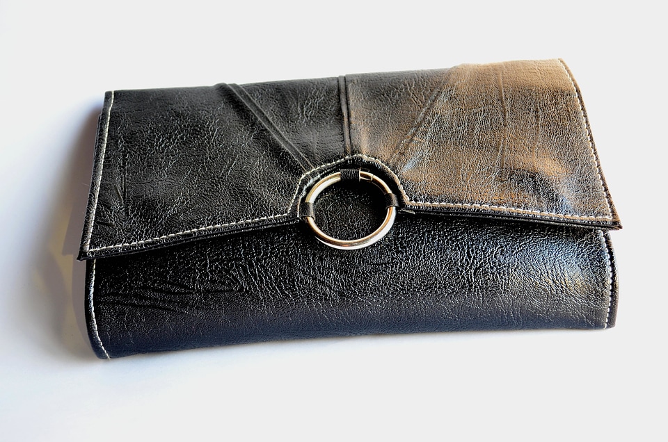 Black fashion leather