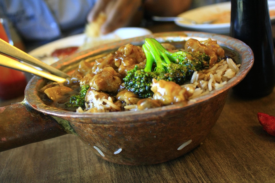 Bowl bread chicken