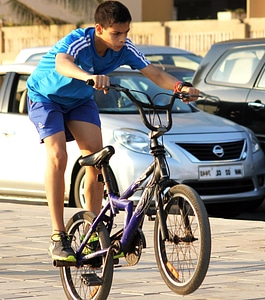 Bicycle car child photo