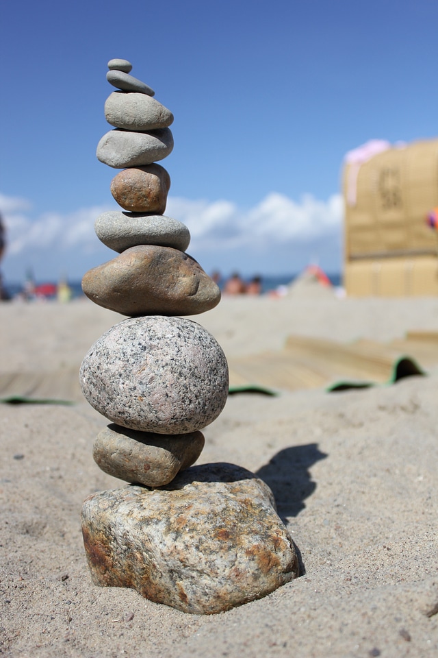 Stability stone tower stacked