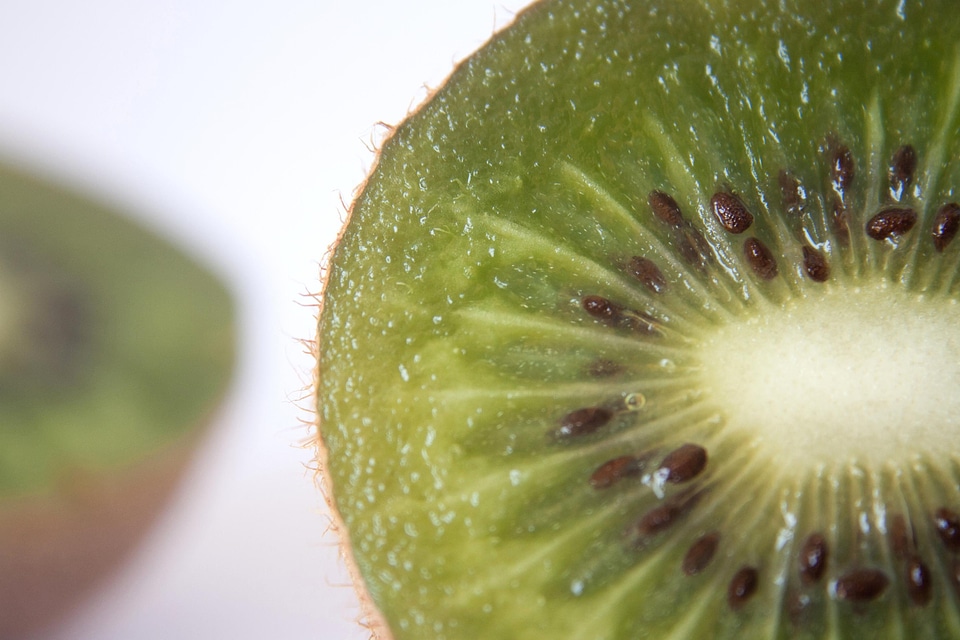 Close dark green dessert