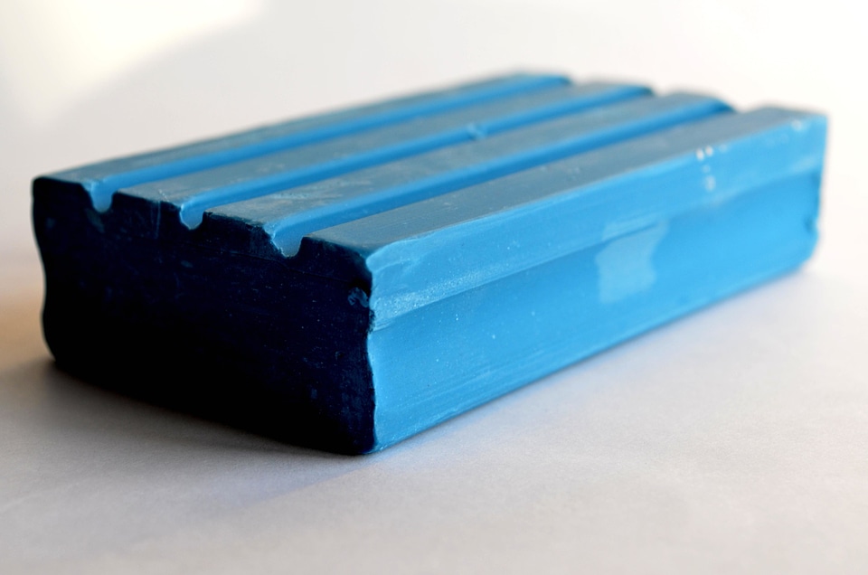 Blue color distorted shape