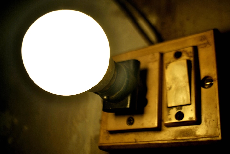 Antique electricity light bulb
