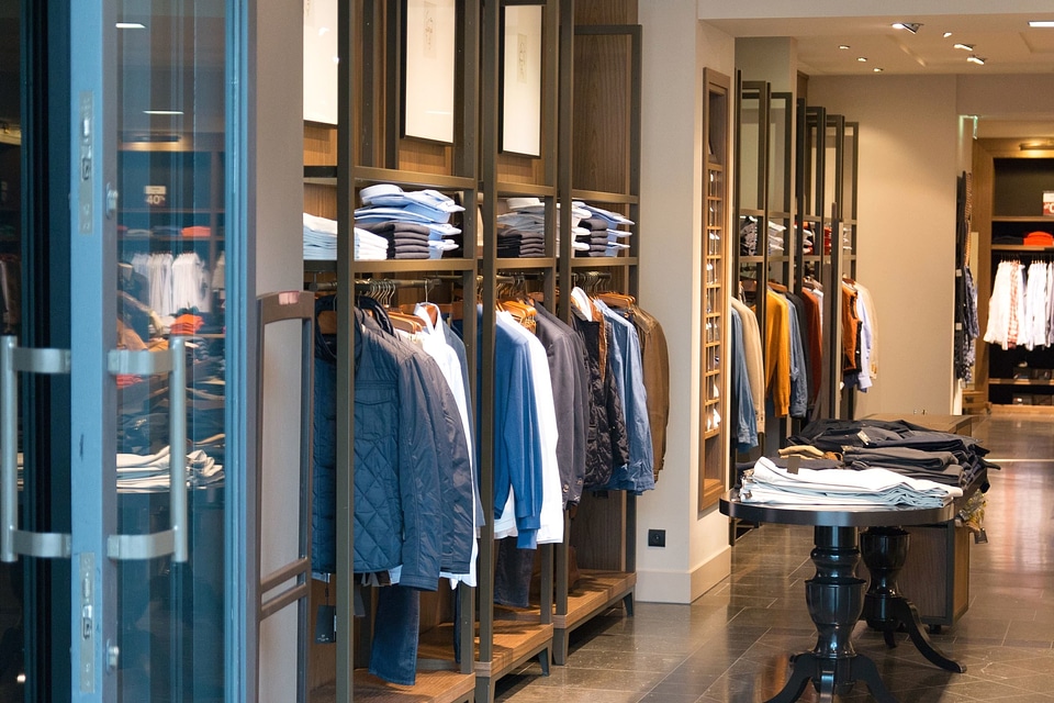 Boutique clothes interior