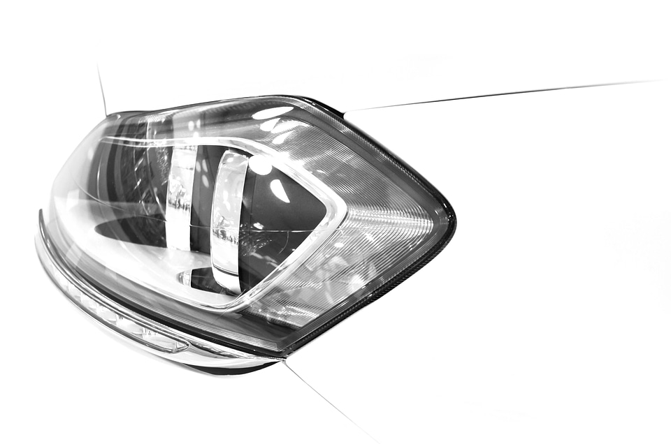 Automobile black and white car