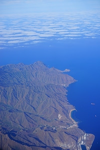 Canary islands flying coast