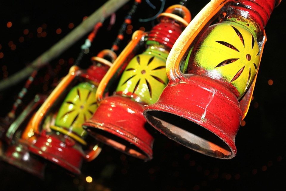 Colorful lamp lantern
