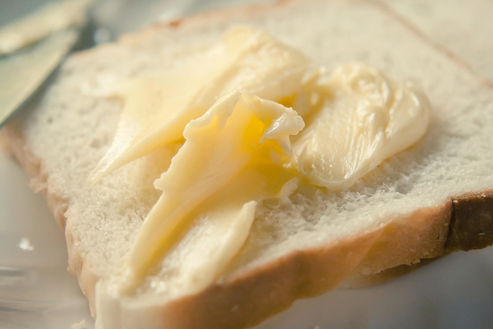 Bread breakfast butter photo