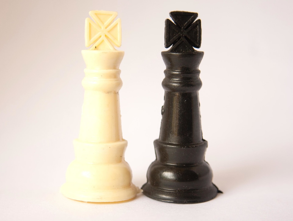 Black black and white chess