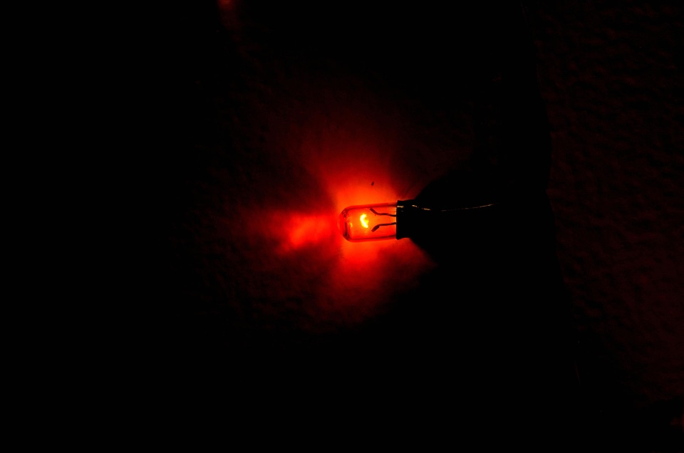 Dark electricity lamp photo