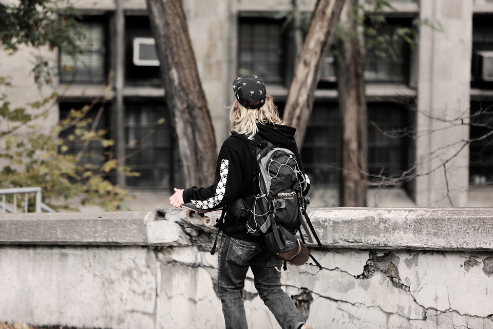 Teenager walking lifestyle