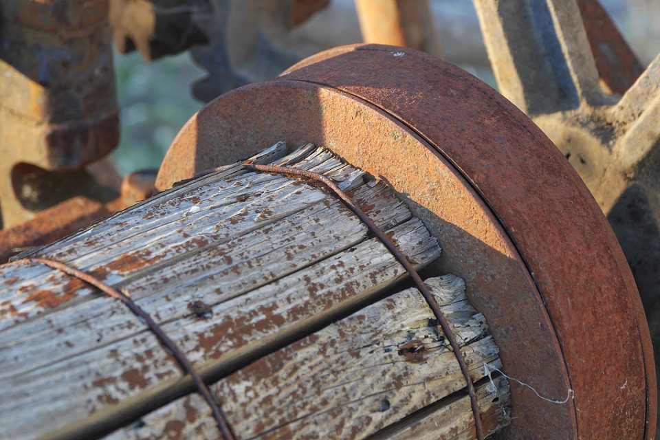 Antique iron metal