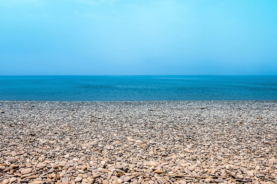 Beach coast horizon