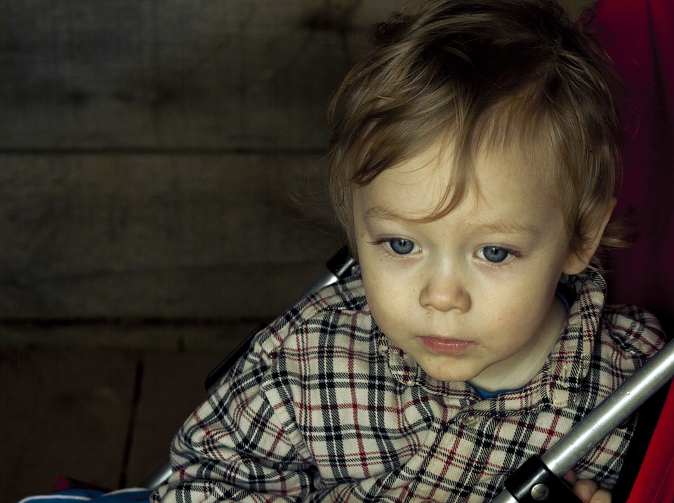 Baby blue eyes stroller