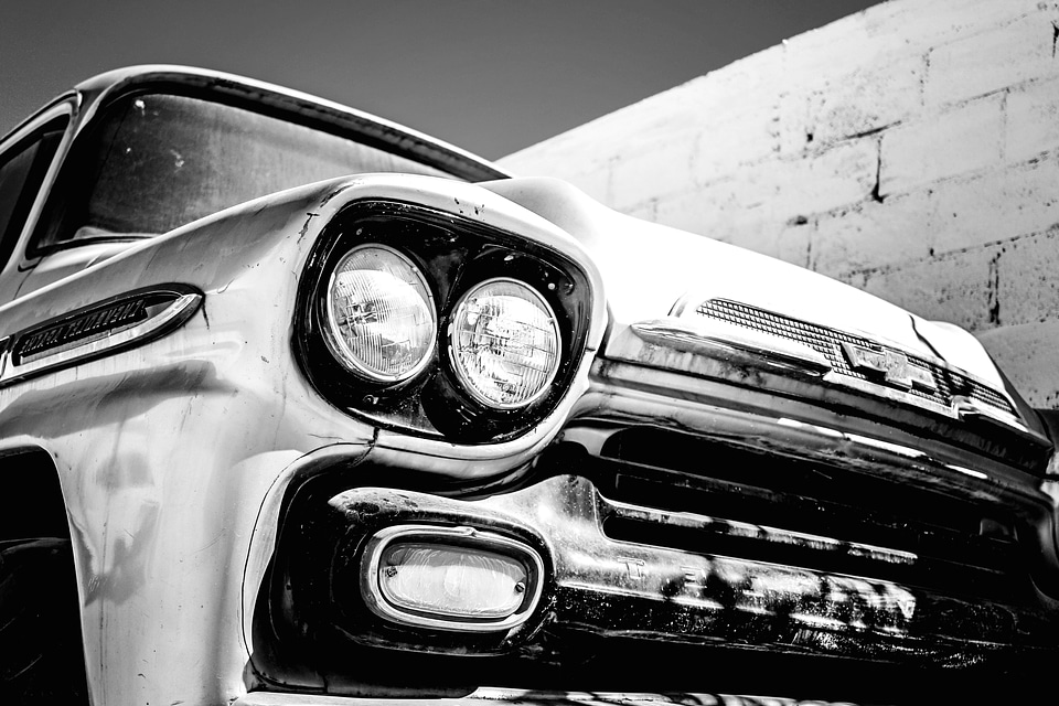 Automobile black and white brick