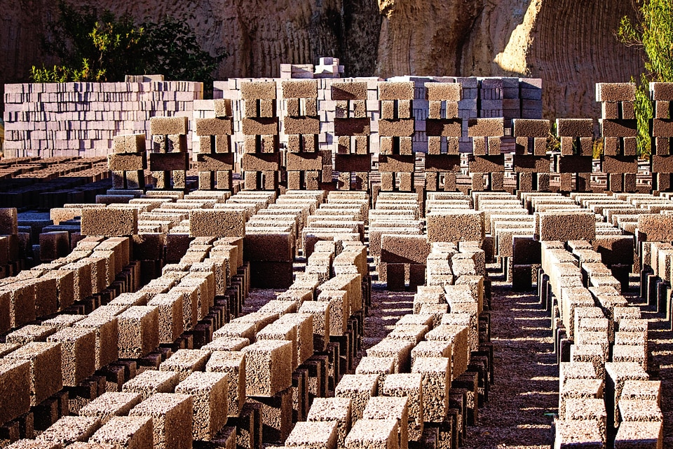 Architecture brick concrete