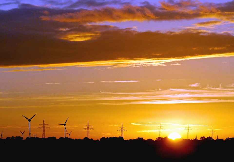 Atmosphere dusk landscape