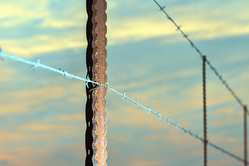 Barbed Wire fence iron