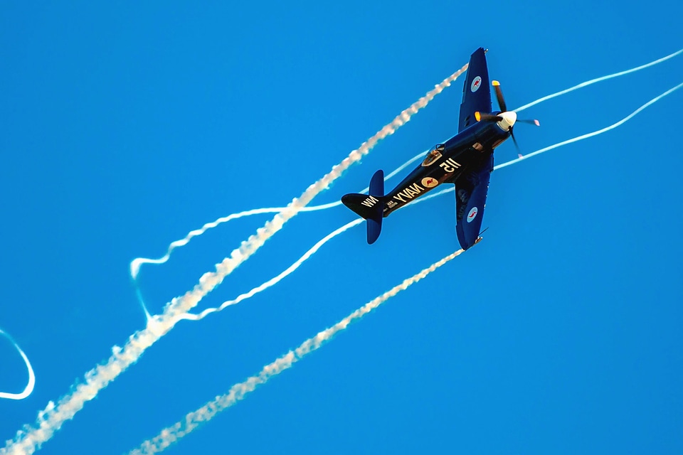 Aircraft airplane blue sky