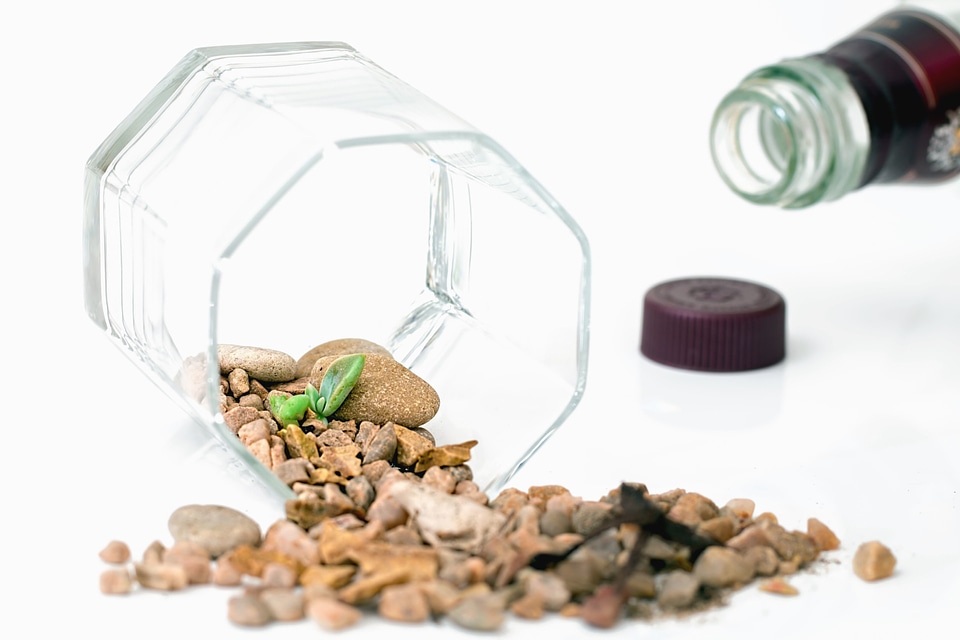 Bottle decoration glass