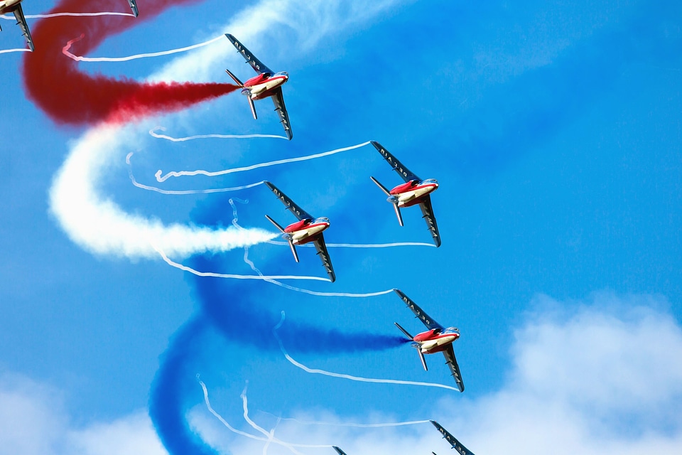 Aircraft beautiful photo blue sky